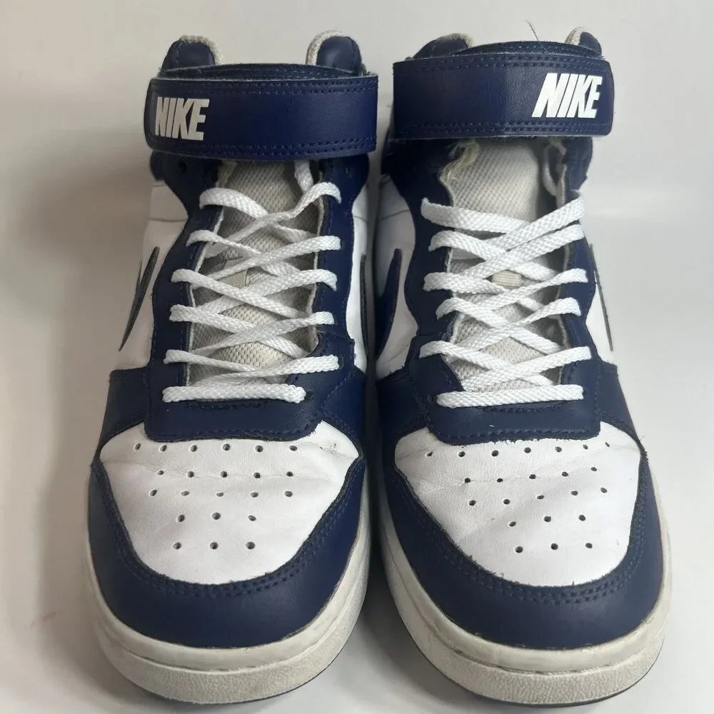 Nike Sneakers Court Borough Mid 2 Youth Size 5.5 White Blue CD7782